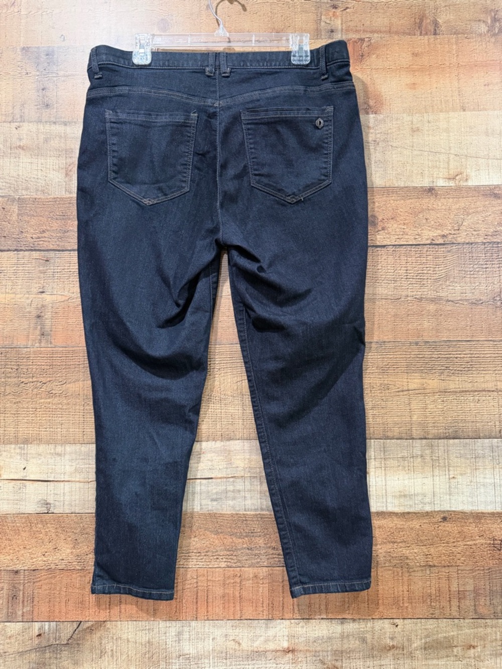 Democracy Dark Blue Stretch Jeans with Slimming Abdominal Panel Size 14 Petite - Picture 3 of 5